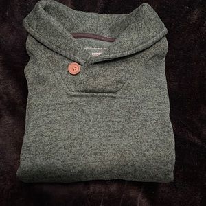 Boys Supersoft Sonoma green shawl neck/button pullover